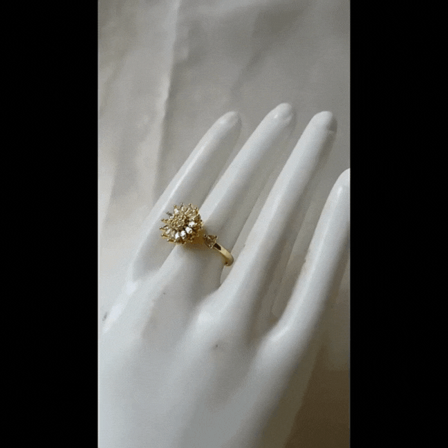 Anillo Girasol Giratorio
