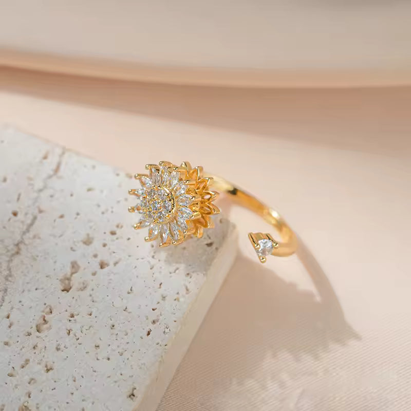 Anillo Girasol Giratorio