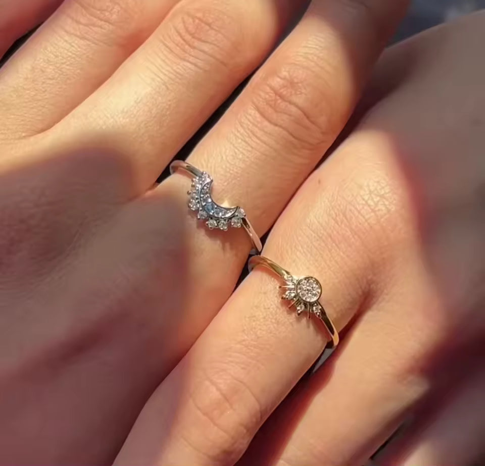 Anillo Sol y Luna 2 en 1