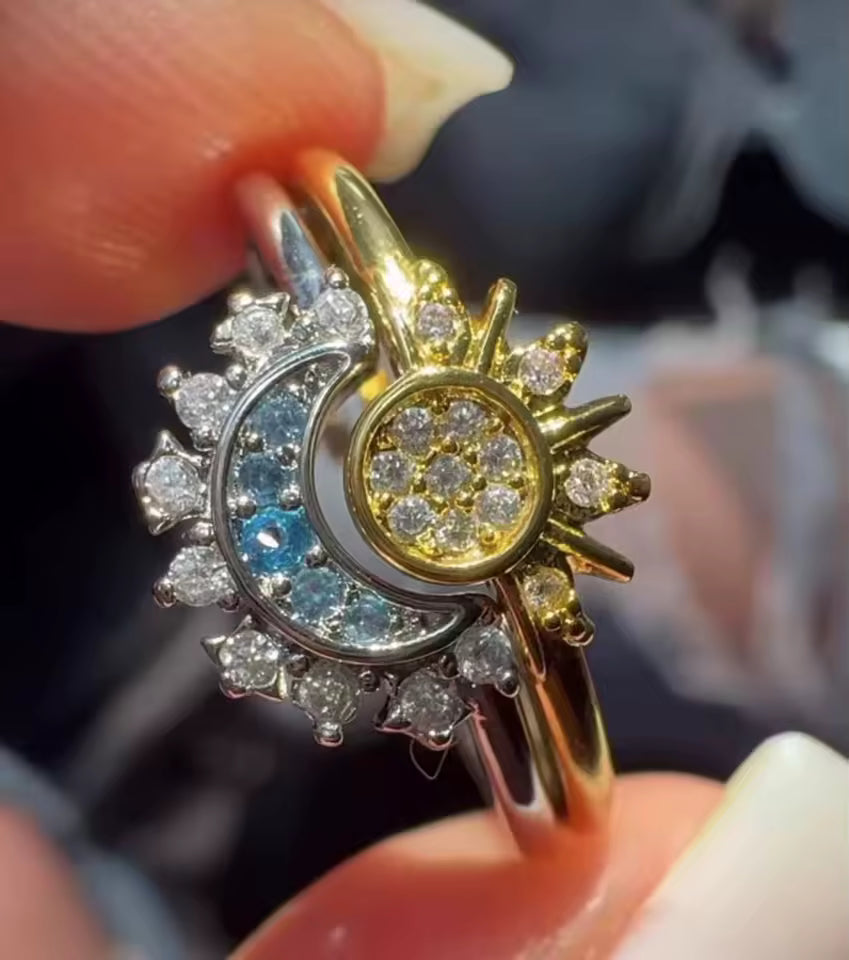 Anillo Sol y Luna 2 en 1