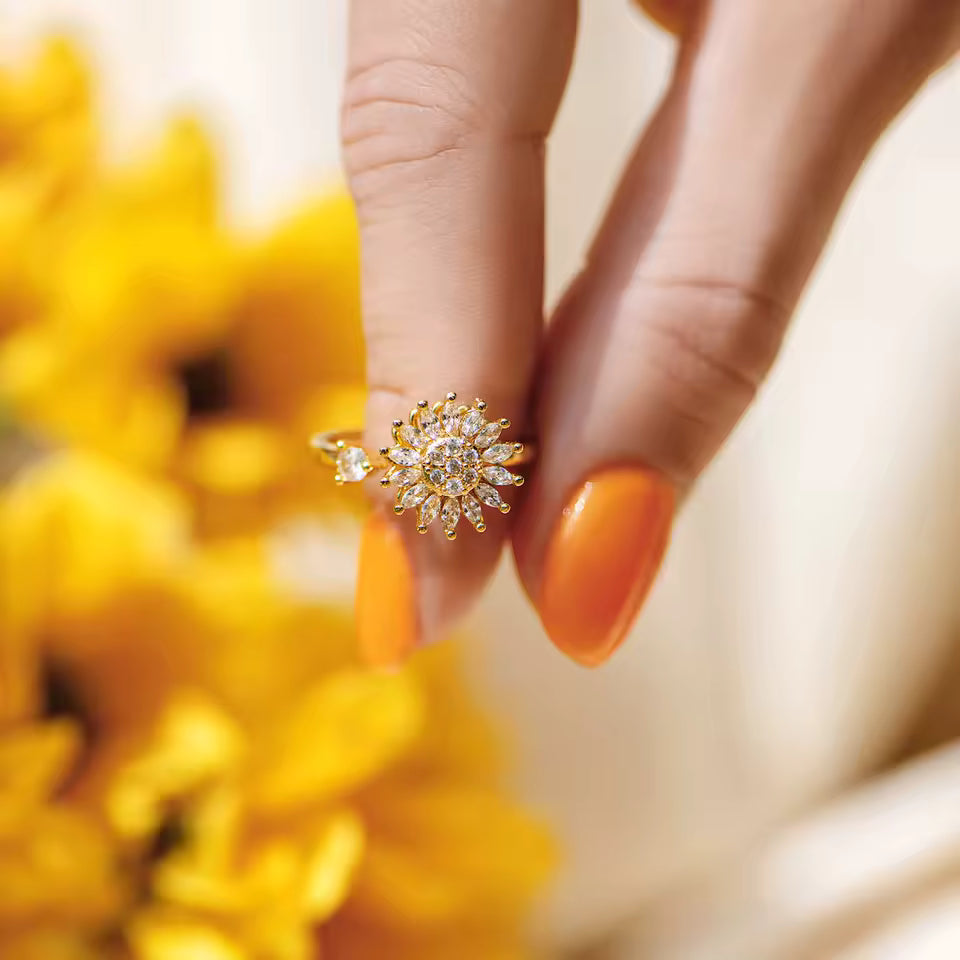 Anillo Girasol Giratorio