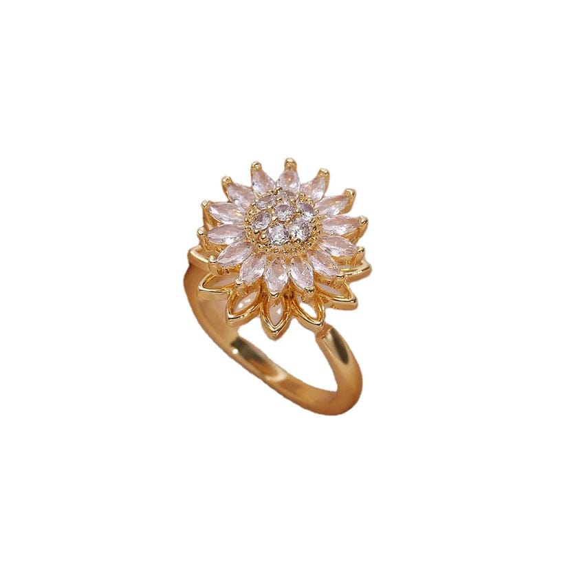 SET GIRASOL DE LUJO : COLLAR Y ANILLO