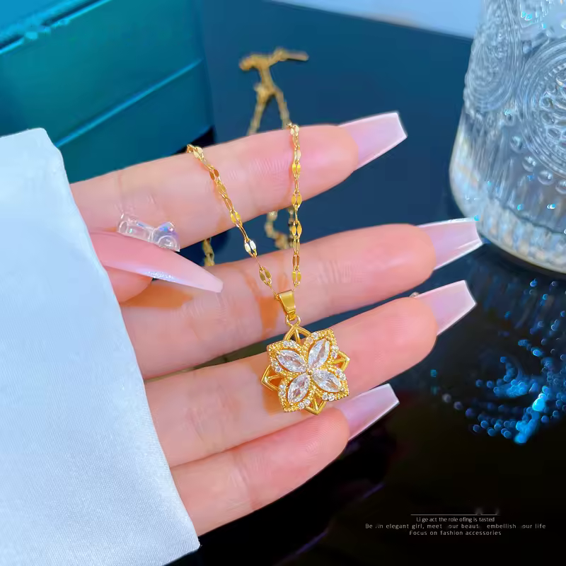 Collar de Flor Giratoria