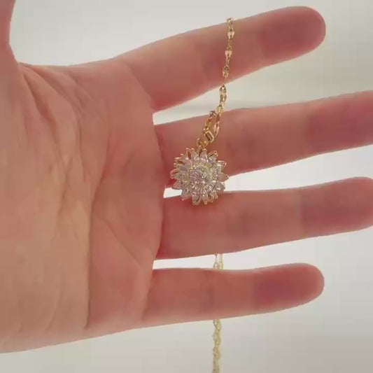 SET GIRASOL DE LUJO : COLLAR Y ANILLO